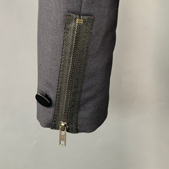 MAISON MARTIN MARGIELA SS12 Size 40 Black Asymmetrical Biker Blazer Jacket - Picture 6 of 16